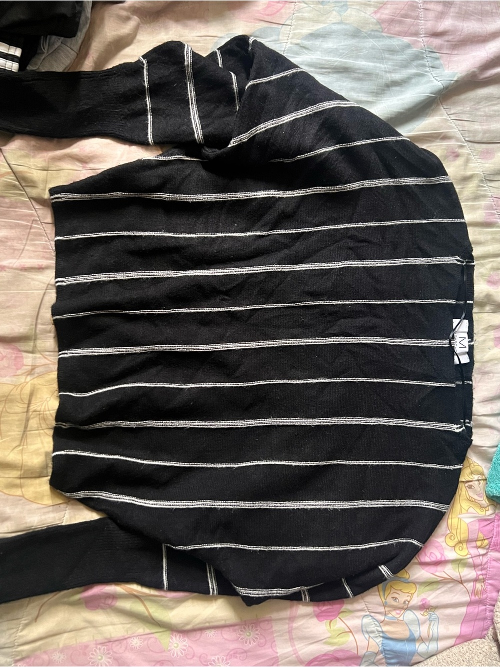 Magaschoni Black Bottoms with White Stripes